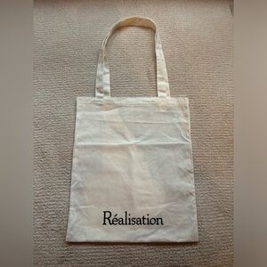 Réalisation Par small white cotton tote bag